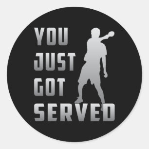 Tafeltennis Ping Pong Paddle Speler Grappig cadeau Ronde Sticker