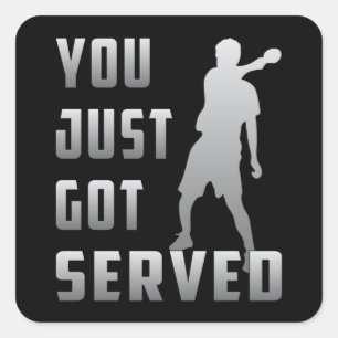 Tafeltennis Ping Pong Paddle Speler Grappig cadeau Vierkante Sticker