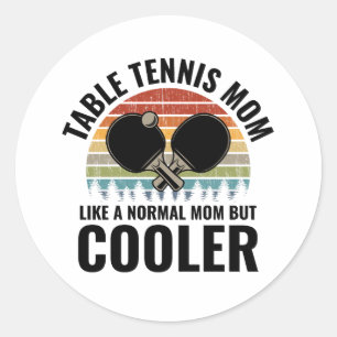 Tafeltennis Ping pong peddels Spelers Ronde Sticker