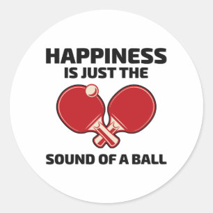 Tafeltennis Ping pong peddels Spelers Ronde Sticker