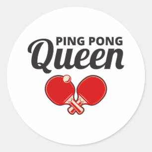 Tafeltennis Ping pong peddels Spelers Ronde Sticker
