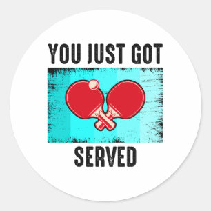 Tafeltennis Ping pong peddels Spelers Ronde Sticker