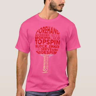 Tafeltennis Ping Pong Racket Speler Grappig T-shirt