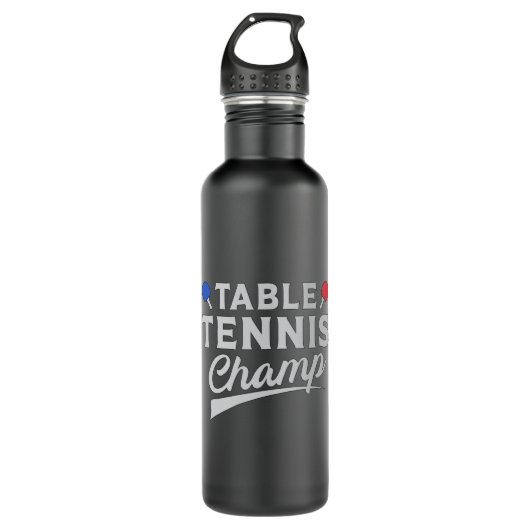 Tafeltennis Ping Pong Speler Paddle Grappig cadeau Waterfles (Voorkant)