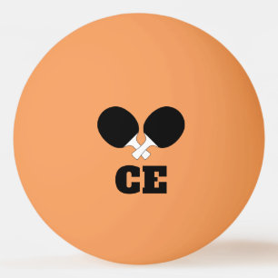 Tafeltennis Ping Pong Thema Monogram Naam Ping Pingpongballen