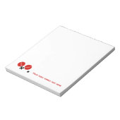 Tafeltennis pingpongrackets en kogelzwart, rood notitieblok (Gedraaid)