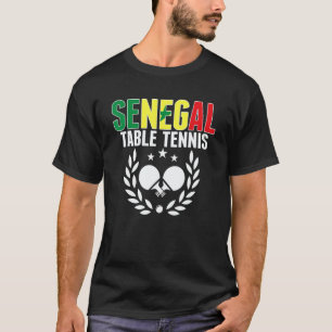Tafeltennis Senegal Senegalees Ping Pong Steun T-shirt