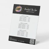 *~* Tafeltent Glitter LIPS tafelblad voetstuk teke Reclamebord Met Voetstuk (Voorkant)