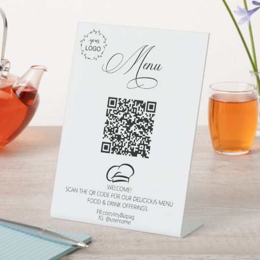 *~*Tafeltent tafelblad Eenvoudig Restaurant Logo Q Reclamebord Met Voetstuk (Insitu)