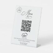 *~*Tafeltent tafelblad Eenvoudig Restaurant Logo Q Reclamebord Met Voetstuk (Voorkant)