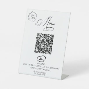 *~*Tafeltent tafelblad Eenvoudig Restaurant Logo Q Reclamebord Met Voetstuk