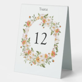 Tafeltentnummers botanische bloemen bruiloft thema