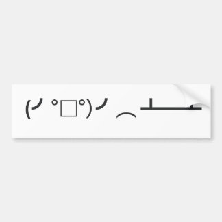 Tafeltje Emoticon Bumpersticker