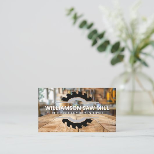 Tafelzaag | Zagerij | Timmerman Visitekaartje (Staand voorkant)