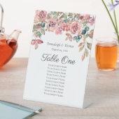 Tafelzitkaart afgevuurd in liefdesFlorals Reclamebord Met Voetstuk (Insitu)