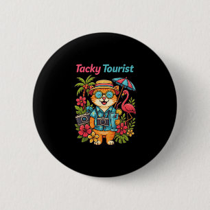 Tafereel Taf Tourist Outfit Wacky Cruise Kostuum I Ronde Button 5,7 Cm
