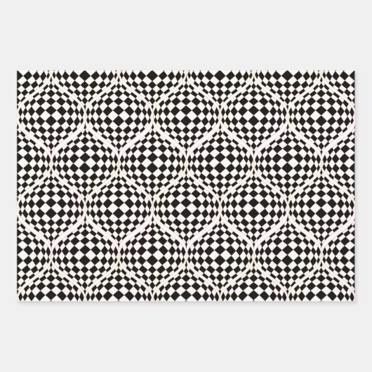 Taffi Op Art Sampler Kersenwikkel Papiervellen Inpakpapier Vel (Voorkant 2)