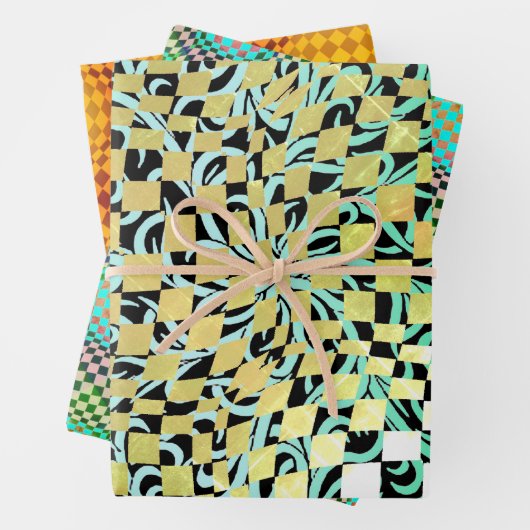 Taffi Op Art Sampler Verpakking Papiervellen Inpakpapier Vel (In situ)