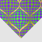 Taffi Paars en groen lint Tissuepapier (Detail)