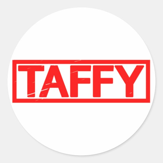 Taffy Stamp Ronde Sticker (Voorkant)
