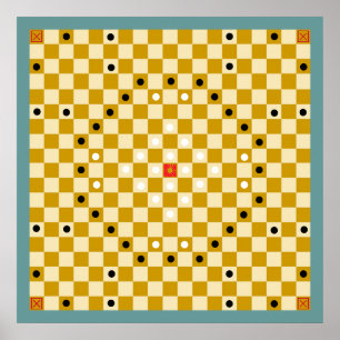 Tafl / Alea Evangelii (19x19) Spelbord (Vers 3) Poster
