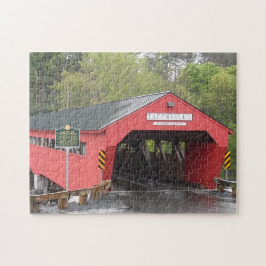 Taftsville Covered Bridge, Vermont Legpuzzel (Horizontaal)
