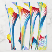 Tag Along 1 Fleur Abstrait Étiquette de bouteille  (Étiquettes simples)