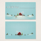 Tag cadeau Cabine d'hiver (Devant & derrière)