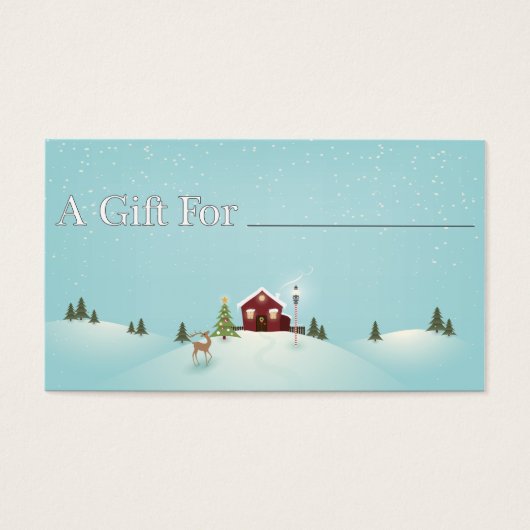 Tag cadeau Cabine d'hiver (Devant)