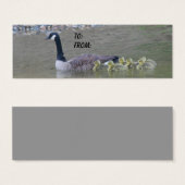 Tag cadeau de Canadian Goose Mom Baby Nature (Devant & derrière)