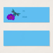 Tag Cadeau De Fleur De Dragonfly Et Zinnia (Devant & derrière)