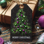 Tag cadeau de Noël, art stupéfiant, étiquettes d'i