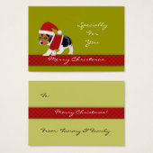 Tag cadeau de Noël (chien) - Personnaliser (Devant & derrière)