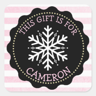 Tag cadeau de Noël personnalisé Stickers de vacanc