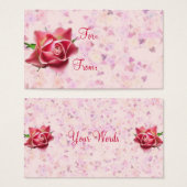 Tag cadeau Harmony rose (Devant & derrière)