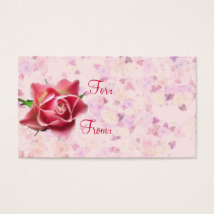 Tag cadeau Harmony rose