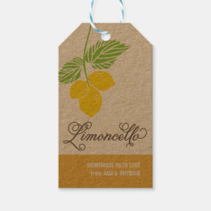 Tag cadeau Limoncello, étiquette de faveur, balise
