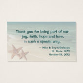 Tag Cadeau Merci de mer Starfish (Dos)