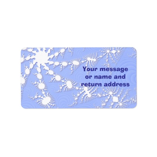 Tag Cadeau Noël Snowflakes Ou Étiquette de adresse (Devant)