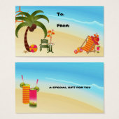 Tag cadeau Paradis tropical (Devant & derrière)