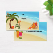 Tag cadeau Paradis tropical (Bureau)