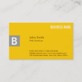 Tag Cloud Jaune Carte de visite Web Design (Devant)