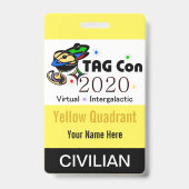 TAG Con 2020 - Quadrant Jaune - Badge Civil (Arrière)