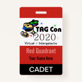 TAG Con 2020 - Quadrant Rouge - Badge Cadet (Devant)