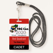 TAG Con 2020 - Quadrant Rouge - Badge Cadet (Derrière avec lanière)