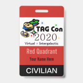 TAG Con 2020 - Quadrant Rouge - Badge Civil (Arrière)