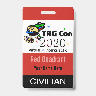 TAG Con 2020 - Quadrant Rouge - Badge Civil
