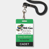 TAG Con 2020 - Quadrant Vert - Badge de Cadet (Avant avec lanière)
