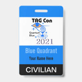 TAG Con 2021 - Quadrant bleu - Badge civil (Arrière)