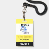 TAG Con 2021 - Quadrant Jaune - Badge Cadet (Avant avec lanière)